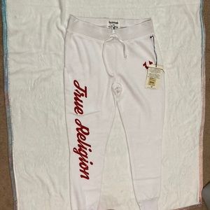 True religion women’s large legging pants with red rhinestones new with tags